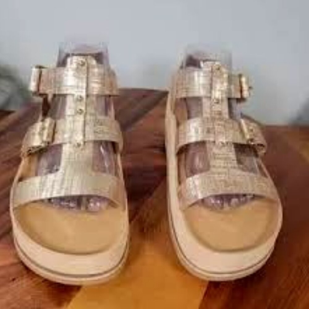 Donald Pliner Brand New Jesmin Gold Metallic Sandals-Size 10